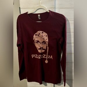 Pizza John sleepy thermal long sleeve shirt L